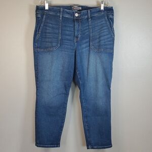 Torrid Cropped Boyfriend Women's Blue Jeans. Size 14